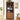 Walnut 71" 6-Tier Tall Corner Storage Cabinet with 2 Fluted Doors