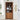 Walnut 71" 6-Tier Tall Corner Storage Cabinet with 2 Fluted Doors