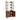 Walnut 71” Freestanding Tall 6 Tier Arched Bookshelf with Fluted Doors and Open Display Storage Shelf