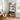 Walnut 71” Freestanding Tall 6 Tier Arched Bookshelf with Fluted Doors and Open Display Storage Shelf