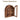 Walnut Arched Bathroom Wall Storage Cabinet with Adjustable Wood Shelf & Glass Doors