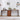 Wooden desk with decorative items in a modern office setting
