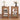 Two wooden side tables with decorative items on a plain background