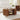 Walnut Mid-Century Modern Oval Fluted Coffee Table with Storage & Sliding Doors