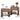 Walnut Mid-Century Modern Wooden Nightstand Set of 2 with Charging Station and Curved Top Corners