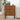 Walnut Mid Century Modern 3 Drawer Fluted Nightstand with Charging Station