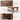 Walnut Mid Century Modern 7 Drawer Fluted Dresser Wood Storage Cabinet