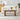 White sofa with a wooden coffee table in a living room setting
