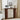 Walnut Mid Century Oval Fluted Entryway Console Table with Storage Shelf