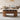 Walnut Mid Century Oval Wood Fluted Lift Top Coffee Table with Hidden Compartment
