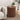 Walnut Mid Century Wood Small Fluted Round Side Table with Storage