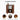 Walnut Modern Oval End Table Set of 2 with Storage Space and Sliding Door