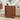 Walnut Modern Oval End Table Set of 2 with Storage Space and Sliding Door