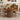 Walnut Modern Round Dining Table for 4 Farmhouse Small Circle Kitchen Table with Wood Strip Base