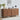 Walnut Modern Sideboard Storage Cabinet Console Table with Arched Finish Doors and Solid Wood Legs