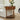 Walnut Modern Small Fluted Half Moon Entryway Console Table with Storage and Solid Wood Legs