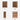 Walnut Modern Wood 5 Drawer Dressers with Waveform Fluted Panel