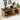 Walnut Modern Wood Fluted Storage Cabinet Sideboard Buffet with 3 Doors