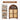Walnut Wood Arched Sideboard Storage Cabinet with 2 Rattan Doors and Adjustable Shelves