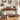 Walnut Wood Entryway Console Table White with Storage and Metal Rattan Drawers