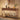 Walnut Wood Entryway Console Table White with Storage and Metal Rattan Drawers