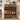 Wooden shoe rack with shoes in a room setting