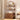 63" Tall Hidden Arched Cat Litter Box Wood Grain Metal Frame with Hooks & Anti-Tipping Kit