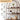 Wooden arch-shaped display shelf with various items on it, including plants, books, cat food, and toys.