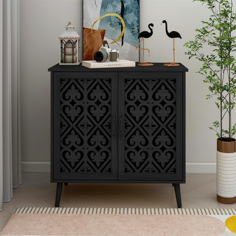 Accent Kitchen Sideboard Storage Console Table with Cutout Car