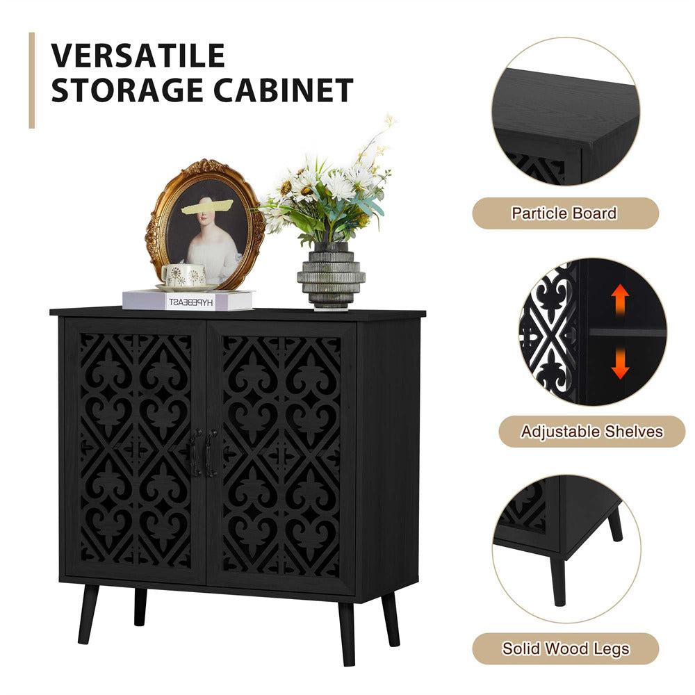 Accent Kitchen Sideboard Storage Console Table with Cutout Car