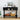 Black console table with decorative items against a white wall