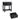 Black 21.65"H Modern Wood Nightstand End Table with Fluted Finish and Drawer