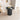Black 31.5" Round Small Kitchen Dinner Table with Fluted Wood Base