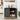 Black 31.5" Sideboard Storage Cabinet with 2 Doors & Arched Striped Pattern