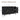 Black wicker sideboard with dimensions labeled on a white background