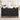 Black woven sideboard with decorative items in a room setting