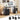 Black 55" Electric Standing Desk Wood Sit Stand Desks with 3 Drawers and Storage Shelf