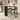 Black 55" Modern Fluted Wood Bar Table with Sturdy Metal Frame