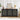 Black sideboard with decorative items in a living room setting