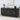 Black sideboard with gold handles in a room with decor elements.