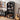 Black 63'' Tall 5 Tier Large Record Player Stand Storage Cabinet with Adjustable Shelves