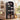 Black 63'' Tall 5 Tier Large Record Player Stand Storage Cabinet with Adjustable Shelves
