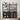 Black bookshelf with decorative items in a room setting