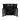 Black corner cabinet with dimensions marked on a white background
