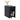 Black Fluted Small Night Stand Narrow End Table with Charging Station and USB Ports