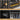 Collage of furniture features including brushed gold knobs, smooth glide drawers, sturdy metal hinges, and heavy-duty metal hanging rod.