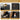 A four-panel feature graphic for a black nightstand or side table with drawer and shelf details. The top banner reads 'WELL-DESIGNED FOR YOUR NEEDS.