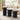 Black Mid Century Modern Fluted Round Nesting Coffee Table Set of 3