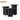 Black Mid Century Modern Fluted Round Nesting Coffee Table Set of 3