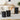 Black Mid Century Modern Fluted Round Nesting Coffee Table Set of 3